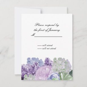 Schöne Blumen-Antwortkarte RSVP Karte