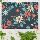 Schöne Blumen Blumenmuster Geschirrtuch (Gefaltet)