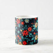 Schöne Blumen Blumenmuster Kaffeetasse (Mittel)