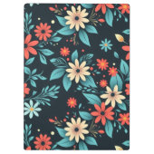 Schöne Blumen Blumenmuster Klemmbrett (Rückseite)