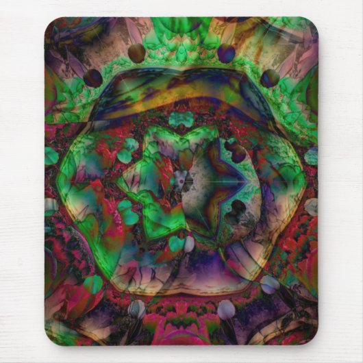 Schöne Blumen-Burst-Abstraktion Mousepad (Vorne)
