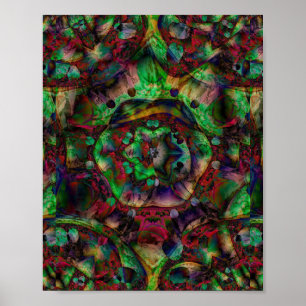 Schöne Blumen-Burst-Abstraktion Poster