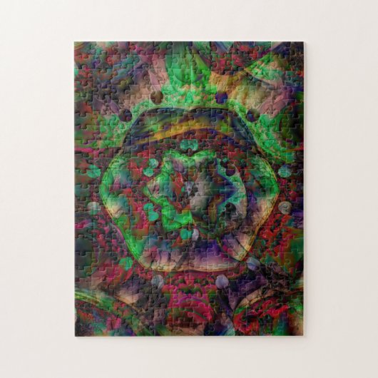 Schöne Blumen-Burst-Abstraktion Puzzle (Vertikal)