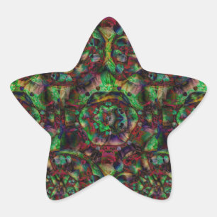 Schöne Blumen-Burst-Abstraktion Stern-Aufkleber