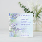 Schöne Blumen & Butterfly Bridal Dusche Einladung (Stehend Vorderseite)