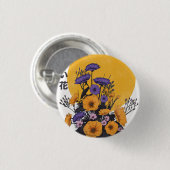 schöne Blumen Button (Vorne & Hinten)