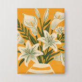 Schöne Blumen Button (Vorderseite)