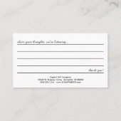 schöne Blumen der Kommentarkarte Visitenkarte (Rückseite)