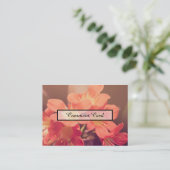 schöne Blumen der Kommentarkarte Visitenkarte (Stehend Vorderseite)