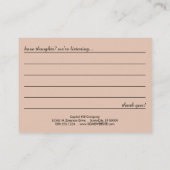 schöne Blumen der Kommentarkarte Visitenkarte (Rückseite)