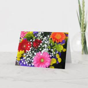 Schöne Blumen, die an Sie Gruß-Karte denken Karte