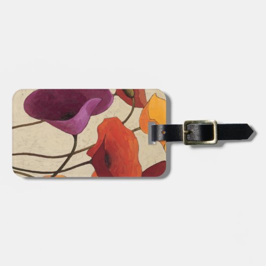 Schöne Blumen Gepäckanhänger (Vorderseite horizontal)