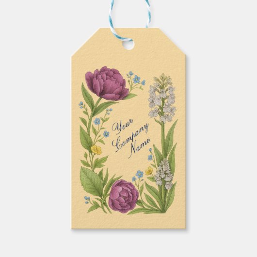 Schöne Blumen Geschenkanhänger (Vorderseite)