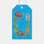 Schöne Blumen Geschenkanhänger (Rückseite)