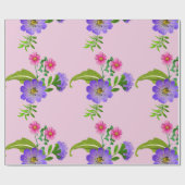 Schöne Blumen Geschenkpapier (Flach)