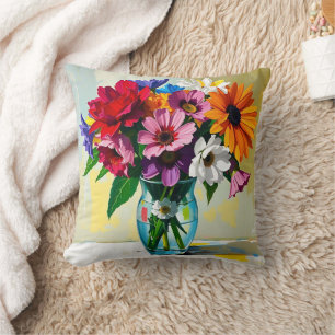 Schöne Blumen-Glas-Vase Kissen