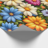 Schöne Blumen, hell gefärbt Geschenkpapier (Ecke)