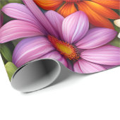 Schöne Blumen, hell gefärbt Geschenkpapier (Rolleneckpunkt)