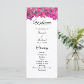Schöne Blumen Hochzeitsprogramm (Stehend Vorderseite)