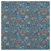 Schöne Blumen in Blau und Beige Stoff (Muster)