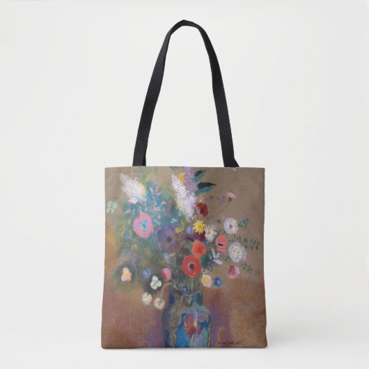 schöne Blumen in einem blauen Vase Tasche (Vorderseite)