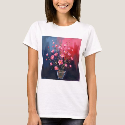Schöne Blumen in einer Vase T-Shirt (Vorderseite)