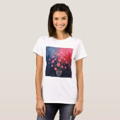 Schöne Blumen in einer Vase T-Shirt (Vorne ganz)
