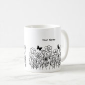 Schöne Blumen Kaffeetasse (VorderseiteRechts)