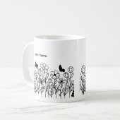 Schöne Blumen Kaffeetasse (Vorderseite Links)