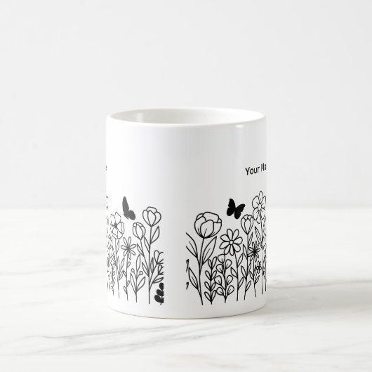 Schöne Blumen Kaffeetasse (Mittel)
