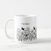 Schöne Blumen Kaffeetasse (Links)