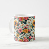 Schöne Blumen Kaffeetasse (Vorderseite Links)