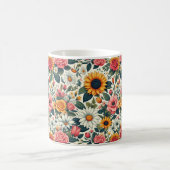 Schöne Blumen Kaffeetasse (Mittel)