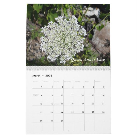 Schöne Blumen Kalender (Mär 2026)