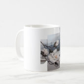 Schöne Blumen Kunst Kaffeetasse (Vorderseite Links)