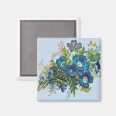 Schöne Blumen Magnet (Vorderseite/Rückseite)