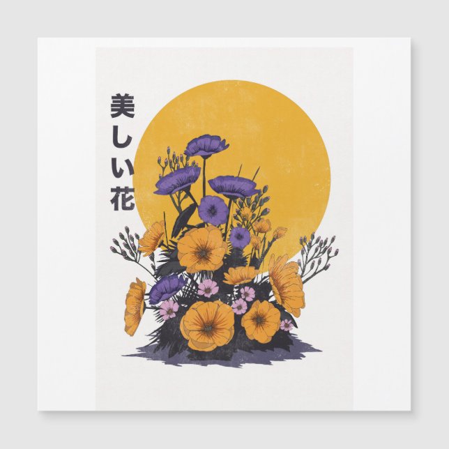 schöne Blumen Magnetkarte (Vorderseite)
