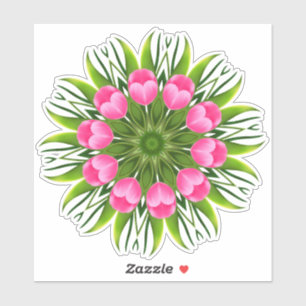 Schöne Blumen-Mandala-Design-79358 Aufkleber