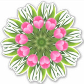 Schöne Blumen-Mandala-Design-79358 Aufkleber (Vorderseite)