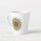 Schöne Blumen-Mandala-Design-79358 Milchtasse (Linke Ecke)