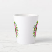 Schöne Blumen-Mandala-Design-79358 Milchtasse (Vorderseite)