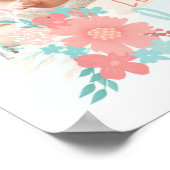 Schöne Blumen mit Bogenschießen Foto für Mama Poster (Ecke)
