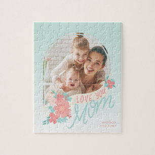 Schöne Blumen mit Bogenschießen Foto für Mama Puzzle