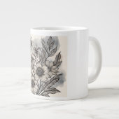 Schöne Blumen Muster, aufblühende Freude Jumbo-Tasse (Vorderseite Rechts)