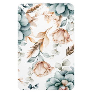 Schöne Blumen nahtlose Muster mit Vintage Magnet