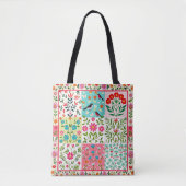Schöne Blumen Natur Patchwork-Tasche. Tasche (Vorderseite)