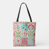 Schöne Blumen Natur Patchwork-Tasche. Tasche (Rückseite)