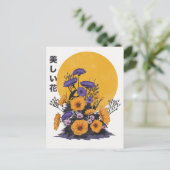 schöne Blumen Postkarte (Stehend Vorderseite)