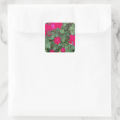Schöne Blumen Quadratischer Aufkleber (Tasche)
