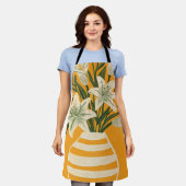 Schöne Blumen Schürze (Getragen)